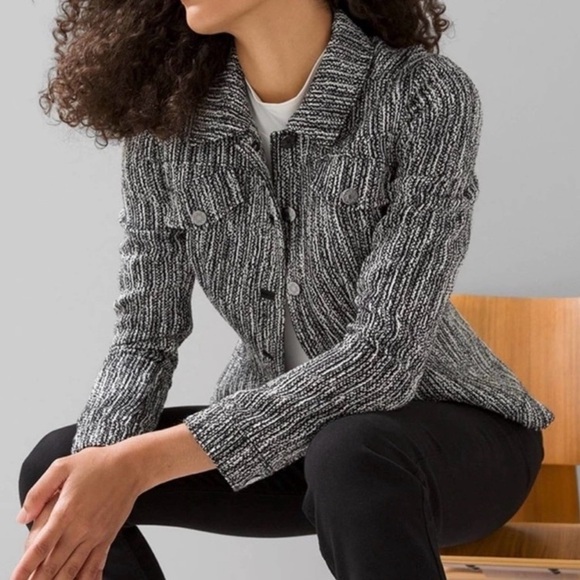 White House Black Market Jackets & Blazers - White House Black Market Boucle Trucker Jacket. NEW!